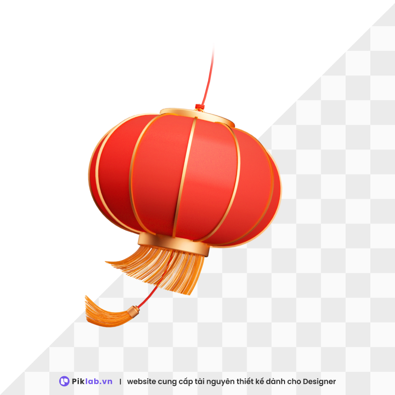 Design resource red lantern happy new year tet holiday isolated on transparent đèn lồng đỏ PNG tết